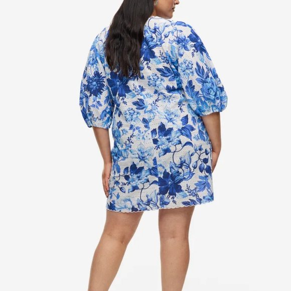(NWT) H&M Eyelet Dress with Embroidery (Cotton) Size 4XL - Picture 13 of 14